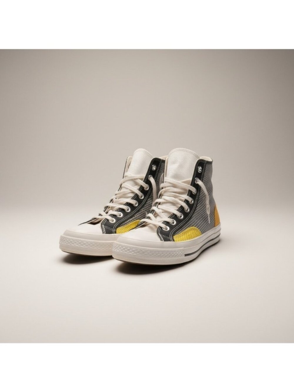 Converse Chuck 70 Hacked Fashion Hi Plaid Sneakers Black Yellow 8.5 M 10.5 W - Picture 2 of 8
